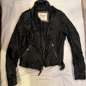 Abercrombie leather jacket size M